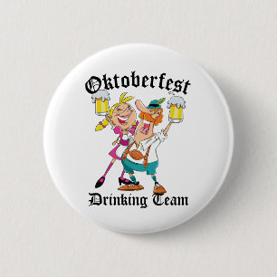 Oktoberfest Drinking Team 6 Cm Round Badge