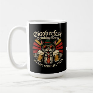 Oktoberfest Drinking Team Lets Get Schnitzel Faced Coffee Mug
