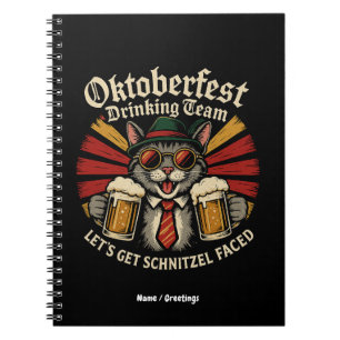 Oktoberfest Drinking Team Lets Get Schnitzel Faced Notebook