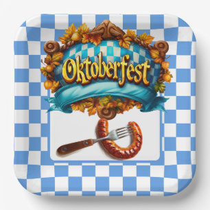 Oktoberfest Feast Paper Plate