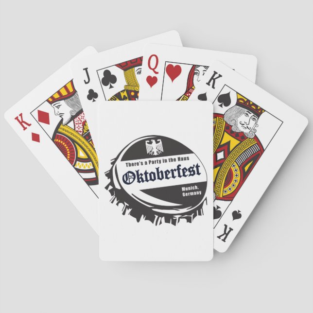 Oktoberfest Fest Bottle Cap Playing Cards (Back)