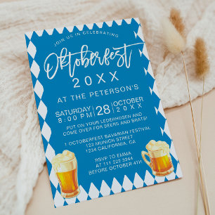 Oktoberfest festival party typography Bavarian Holiday Postcard
