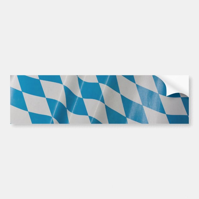Oktoberfest Flag Colours Bavaria Bayern Bumper Sticker (Front)
