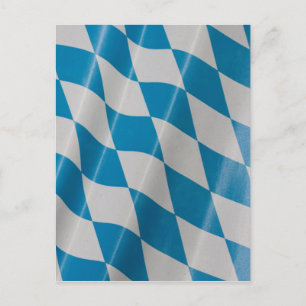 Oktoberfest Flag Colours Bavaria Bayern Postcard