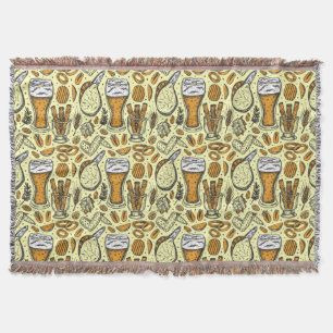 Oktoberfest Food Menu Throw Blanket
