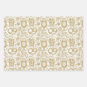 Oktoberfest Food Menu Wrapping Paper Sheet