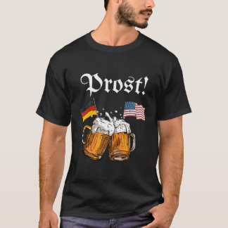 Oktoberfest For Ger American Flag Prost T-Shirt