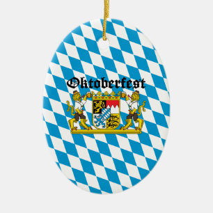 Oktoberfest - From Leon with beer Ceramic Tree Decoration