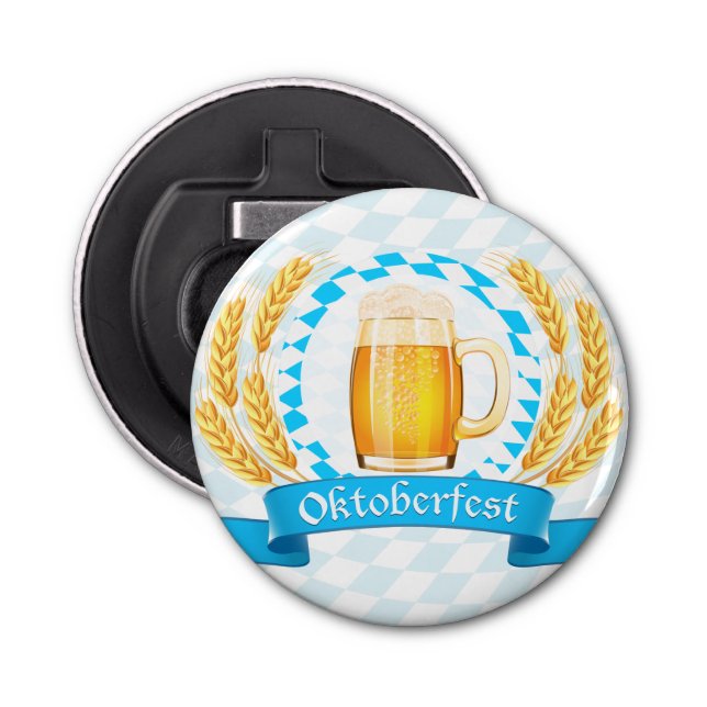 Oktoberfest Frothy Beer Mug Bottle Opener (Front)
