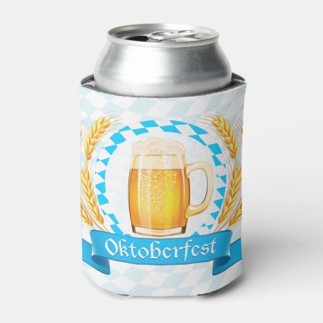 Oktoberfest Frothy Beer Mug Can Cooler (Can Front)