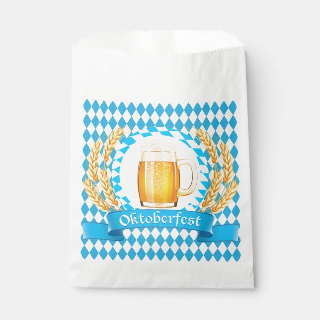 Oktoberfest Frothy Beer Mug Favour Bag (Front)