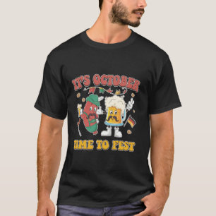 Oktoberfest Funny Drinking Time to Fest Festival W T-Shirt