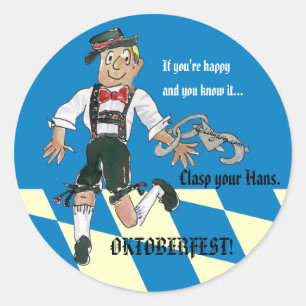 Oktoberfest Funny Stickers Personalised Labels