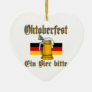 Oktoberfest Gear Ceramic Tree Decoration