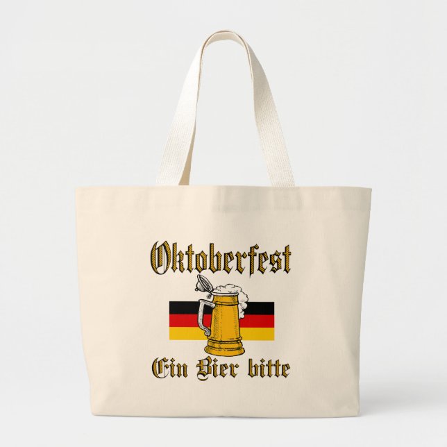 Oktoberfest Gear Large Tote Bag (Front)
