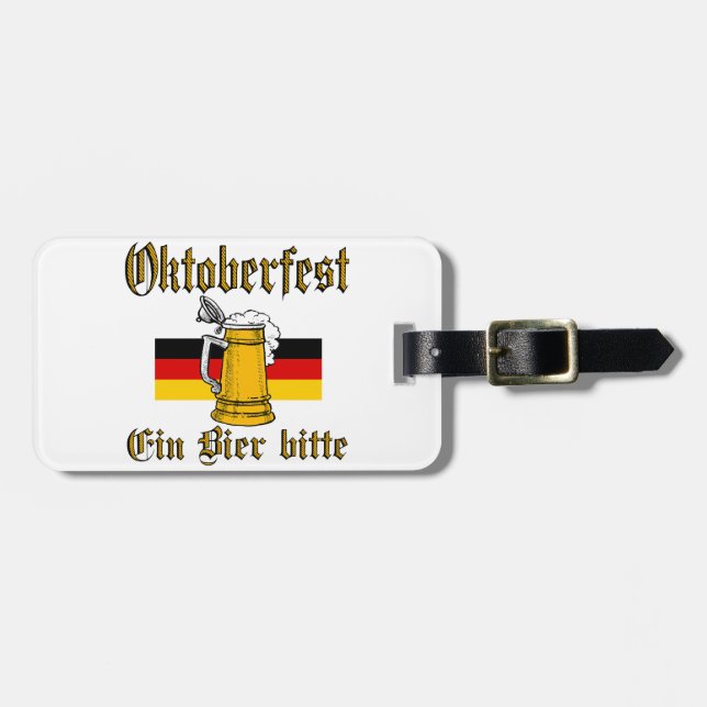 Oktoberfest Gear Luggage Tag (Front Horizontal)