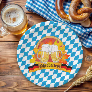 Oktoberfest German Beer Festival Paper Plate