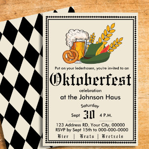 Oktoberfest German Beer Party Invitation