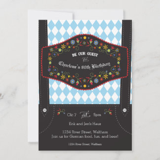 Oktoberfest German Birthday Party Theme Invitation