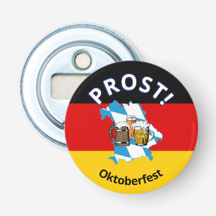 OKTOBERFEST German Flag Cartoon 3 Beers PROST Bottle Opener