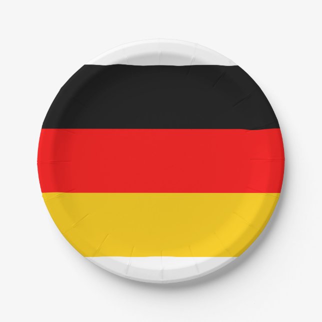 Oktoberfest German Flag Germany Theme Party Paper Plate (Front)