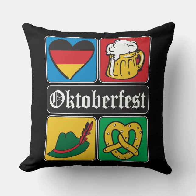Oktoberfest German Icons Cushion (Front)