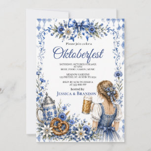 Oktoberfest German Pretzel Beer Party  Invitation