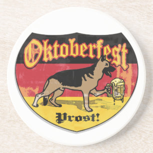 Oktoberfest German Shepherd Coaster