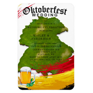 Oktoberfest Germany Mao Wedding Celebration  Invit Magnet