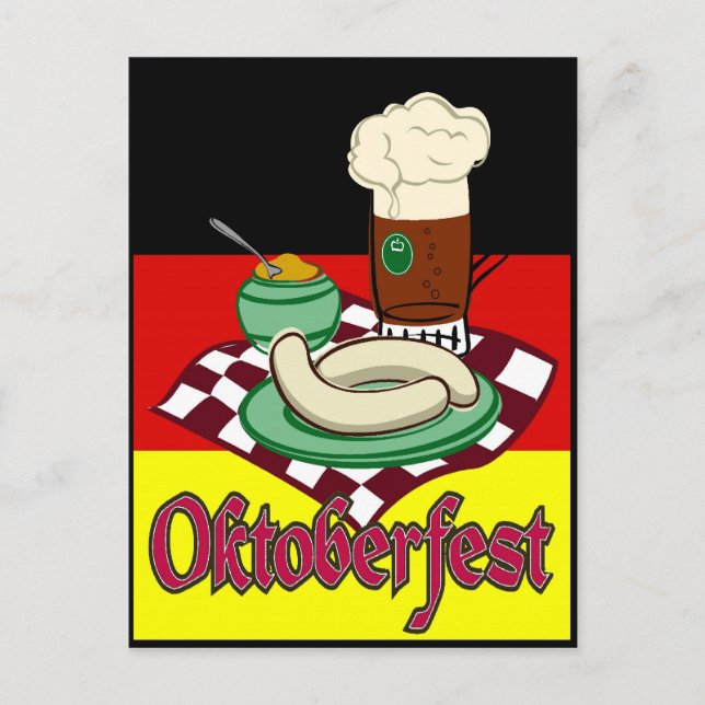 Oktoberfest Germany October Beer Deutschland Postcard (Front)
