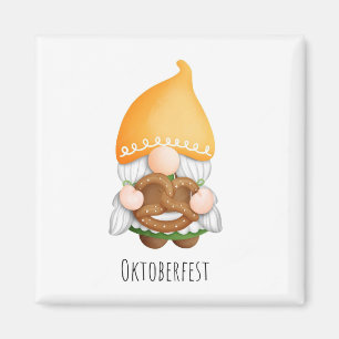 Oktoberfest Girl Pretzel Gnome Magnet