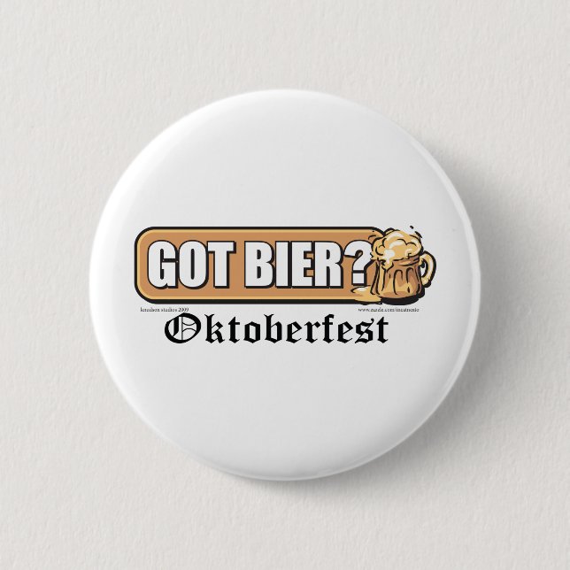 Oktoberfest Got Bier? 6 Cm Round Badge (Front)