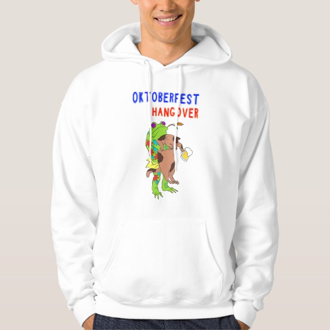 Oktoberfest Hangover Cat 16 Frog October Volksfest Hoodie (Front)