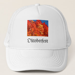 Oktoberfest hats gifts Orange Autumn Leaves Fun