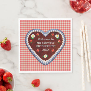 Oktoberfest Heart (customisable) Napkin