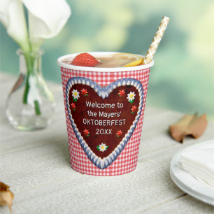Oktoberfest Heart (customisable) Paper cup