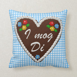 Oktoberfest Heart "I mog Di" Cushion