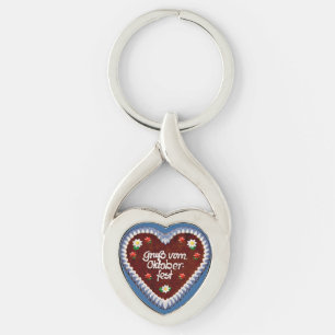 Oktoberfest Heart Key Ring