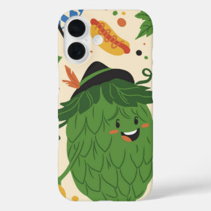 Oktoberfest Hop Buddy – Cute Beer Ingredient iPhone 16 Case
