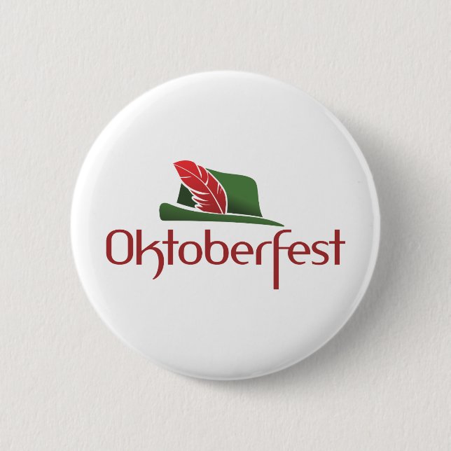 Oktoberfest Hut 6 Cm Round Badge (Front)