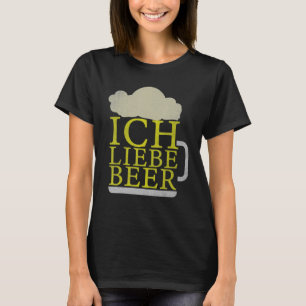 Oktoberfest Ich Love Beer Retro German Bavarian Fe T-Shirt