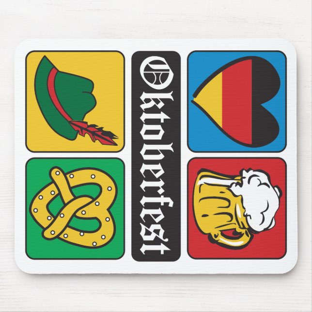 Oktoberfest Icons Mouse Pad (Front)