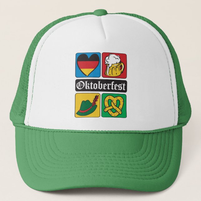 Oktoberfest Icons Trucker Hat (Front)