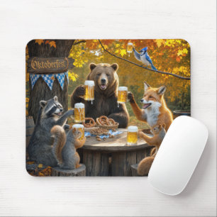 Oktoberfest In the Forest with Wildlife Mouse Pad
