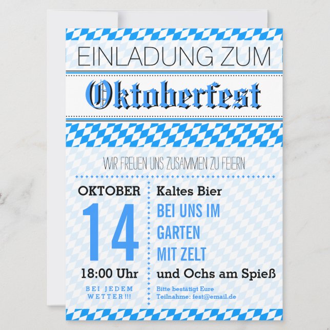 Oktoberfest Invitation (Front)