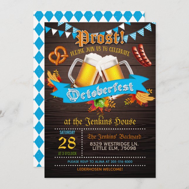Oktoberfest Invitation (Front/Back)