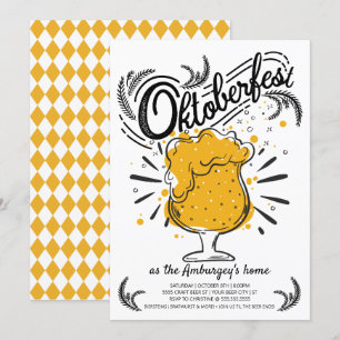 Oktoberfest Invitation - Beer Invitation