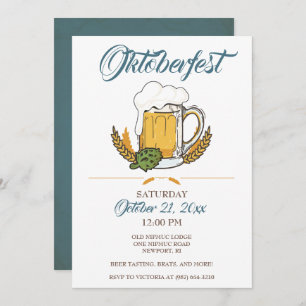 Oktoberfest Invitation, Beer Tasting Invite