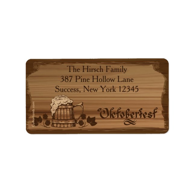Oktoberfest Large Return Address Label (Front)