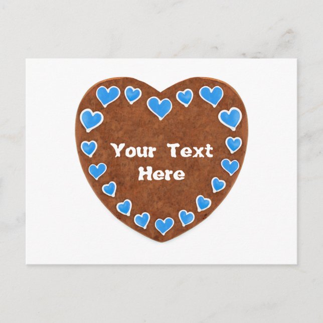 Oktoberfest Lebkuchen Herz mit Copy space für Text Postcard (Front)